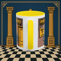 Premium Ready to Go Freemason Design | Accent Coloured 11oz Mug | The Knock Master | Inner Guard - Masonic Mugs