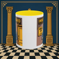 Premium Ready to Go Freemason Design | Accent Coloured 11oz Mug | The Knock Master | Inner Guard - Masonic Mugs