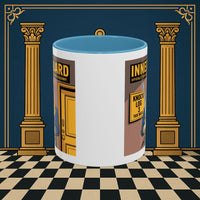 Premium Ready to Go Freemason Design | Accent Coloured 11oz Mug | The Knock Master | Inner Guard - Masonic Mugs