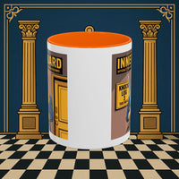 Premium Ready to Go Freemason Design | Accent Coloured 11oz Mug | The Knock Master | Inner Guard - Masonic Mugs
