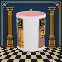 Premium Ready to Go Freemason Design | Accent Coloured 11oz Mug | The Knock Master | Inner Guard - Masonic Mugs