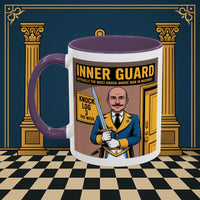 Premium Ready to Go Freemason Design | Accent Coloured 11oz Mug | The Knock Master | Inner Guard - Masonic Mugs