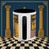 Premium Ready to Go Freemason Design | Accent Coloured 11oz Mug | The Knock Master | Inner Guard - Masonic Mugs