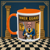 Premium Ready to Go Freemason Design | Accent Coloured 11oz Mug | The Knock Master | Inner Guard - Masonic Mugs