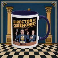 Premium Ready to Go Freemason Design | Accent Coloured 11oz Mug | Toastmaster's Triumph | Director of Ceremonies - Masonic Mugs