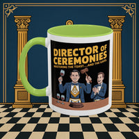 Premium Ready to Go Freemason Design | Accent Coloured 11oz Mug | Toastmaster's Triumph | Director of Ceremonies - Masonic Mugs
