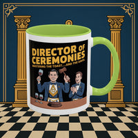 Premium Ready to Go Freemason Design | Accent Coloured 11oz Mug | Toastmaster's Triumph | Director of Ceremonies - Masonic Mugs