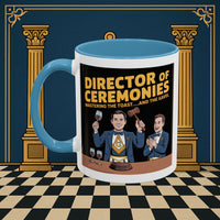 Premium Ready to Go Freemason Design | Accent Coloured 11oz Mug | Toastmaster's Triumph | Director of Ceremonies - Masonic Mugs