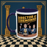 Premium Ready to Go Freemason Design | Accent Coloured 11oz Mug | Toastmaster's Triumph | Director of Ceremonies - Masonic Mugs