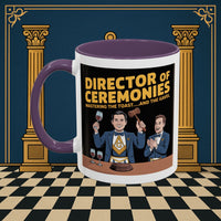 Premium Ready to Go Freemason Design | Accent Coloured 11oz Mug | Toastmaster's Triumph | Director of Ceremonies - Masonic Mugs