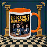 Premium Ready to Go Freemason Design | Accent Coloured 11oz Mug | Toastmaster's Triumph | Director of Ceremonies - Masonic Mugs