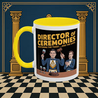 Premium Ready to Go Freemason Design | Accent Coloured 11oz Mug | Toastmaster's Triumph | Director of Ceremonies - Masonic Mugs