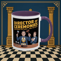 Premium Ready to Go Freemason Design | Accent Coloured 11oz Mug | Toastmaster's Triumph | Director of Ceremonies - Masonic Mugs
