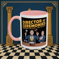Premium Ready to Go Freemason Design | Accent Coloured 11oz Mug | Toastmaster's Triumph | Director of Ceremonies - Masonic Mugs
