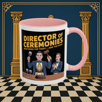 Premium Ready to Go Freemason Design | Accent Coloured 11oz Mug | Toastmaster's Triumph | Director of Ceremonies - Masonic Mugs