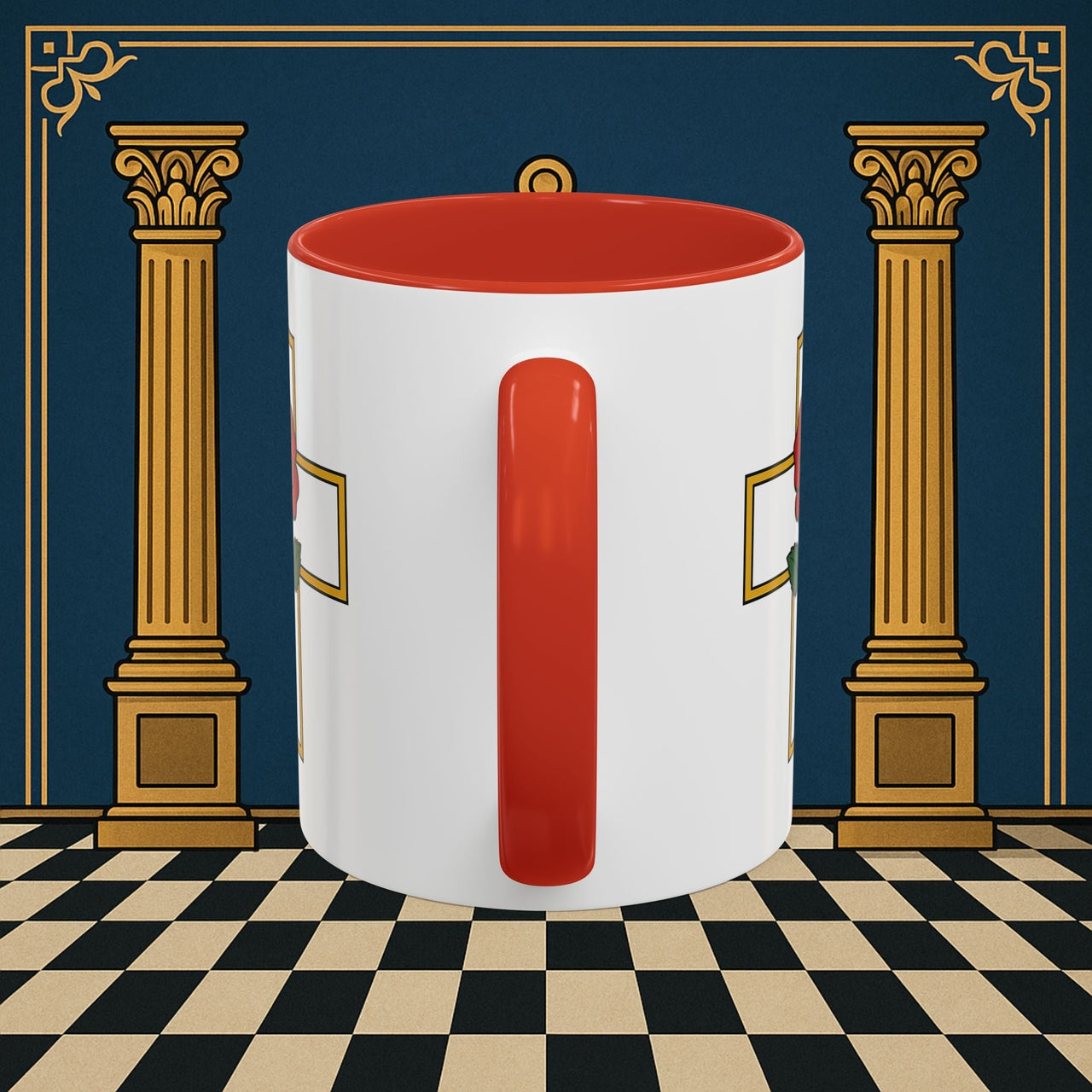 Premium Ready to Go Freemason Design | Crimson Cross | Rose Croix - Masonic Mugs