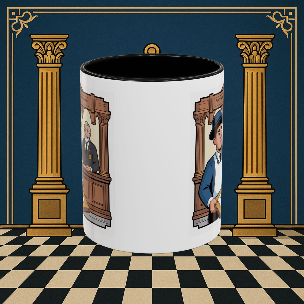 Premium Ready to Go Freemason Design | Entered Apprentice Every Apprentice Starts Somewhere - Masonic Mugs