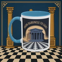 Premium Ready to Go Freemason Design | Entered Apprentice From Darkness to Light - Masonic Mugs
