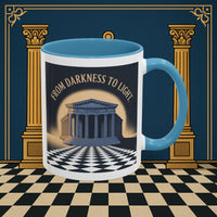 Premium Ready to Go Freemason Design | Entered Apprentice From Darkness to Light - Masonic Mugs
