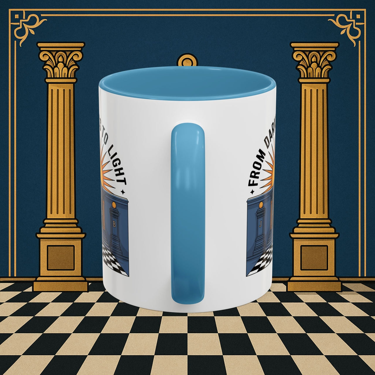 Premium Ready to Go Freemason Design | Entered Apprentice From Darkness to Light - Masonic Mugs