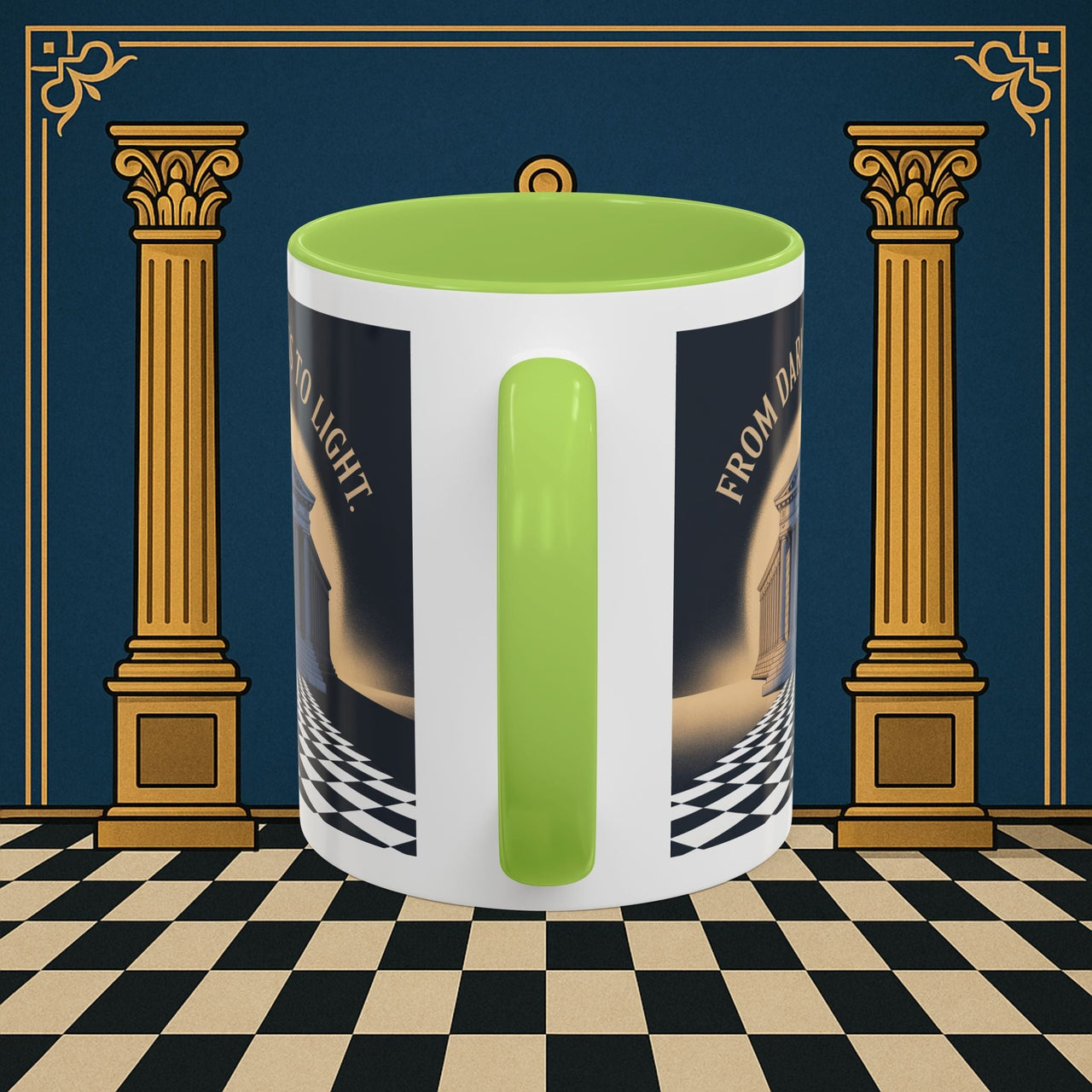 Premium Ready to Go Freemason Design | Entered Apprentice From Darkness to Light - Masonic Mugs