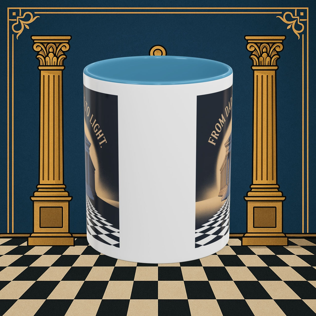 Premium Ready to Go Freemason Design | Entered Apprentice From Darkness to Light - Masonic Mugs