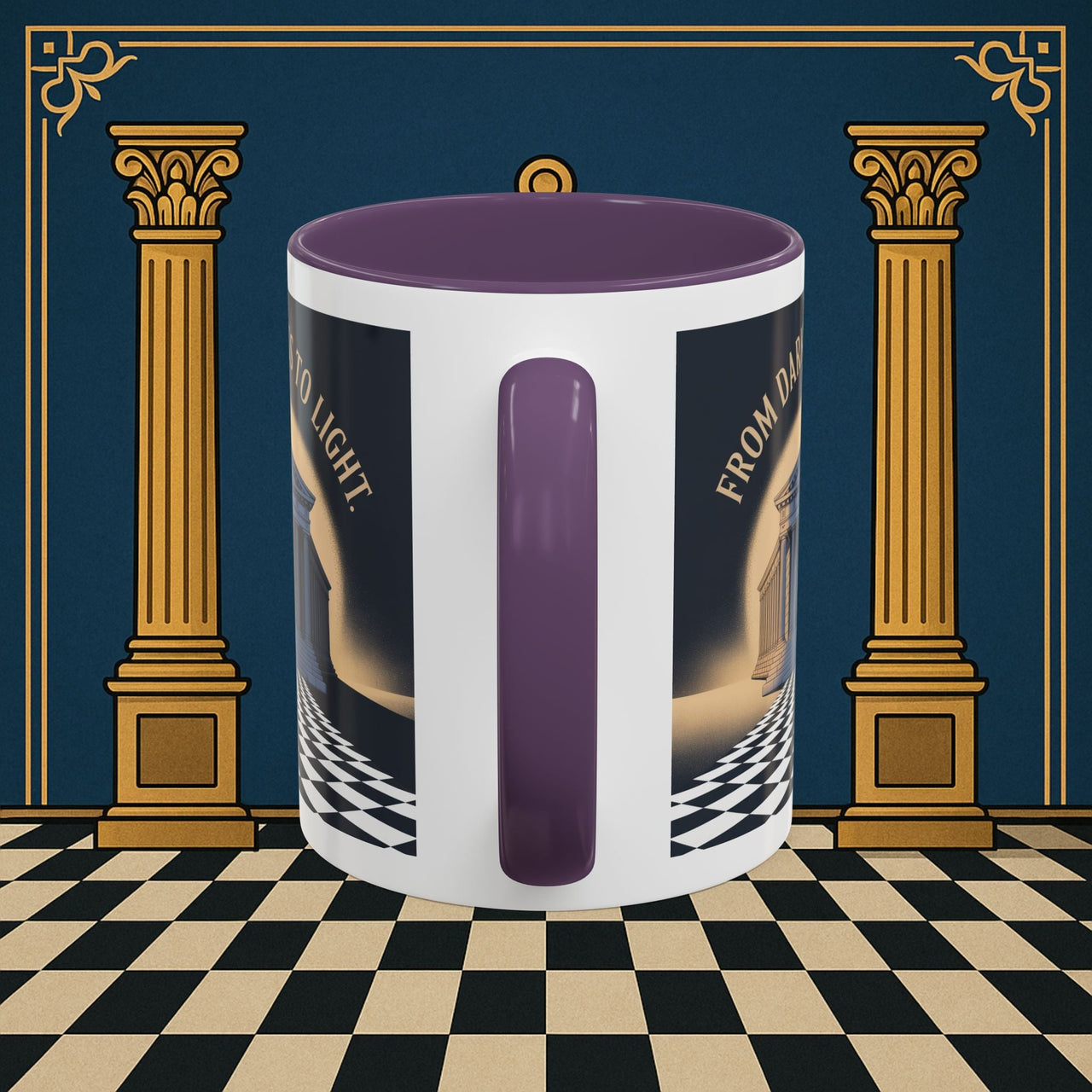Premium Ready to Go Freemason Design | Entered Apprentice From Darkness to Light - Masonic Mugs