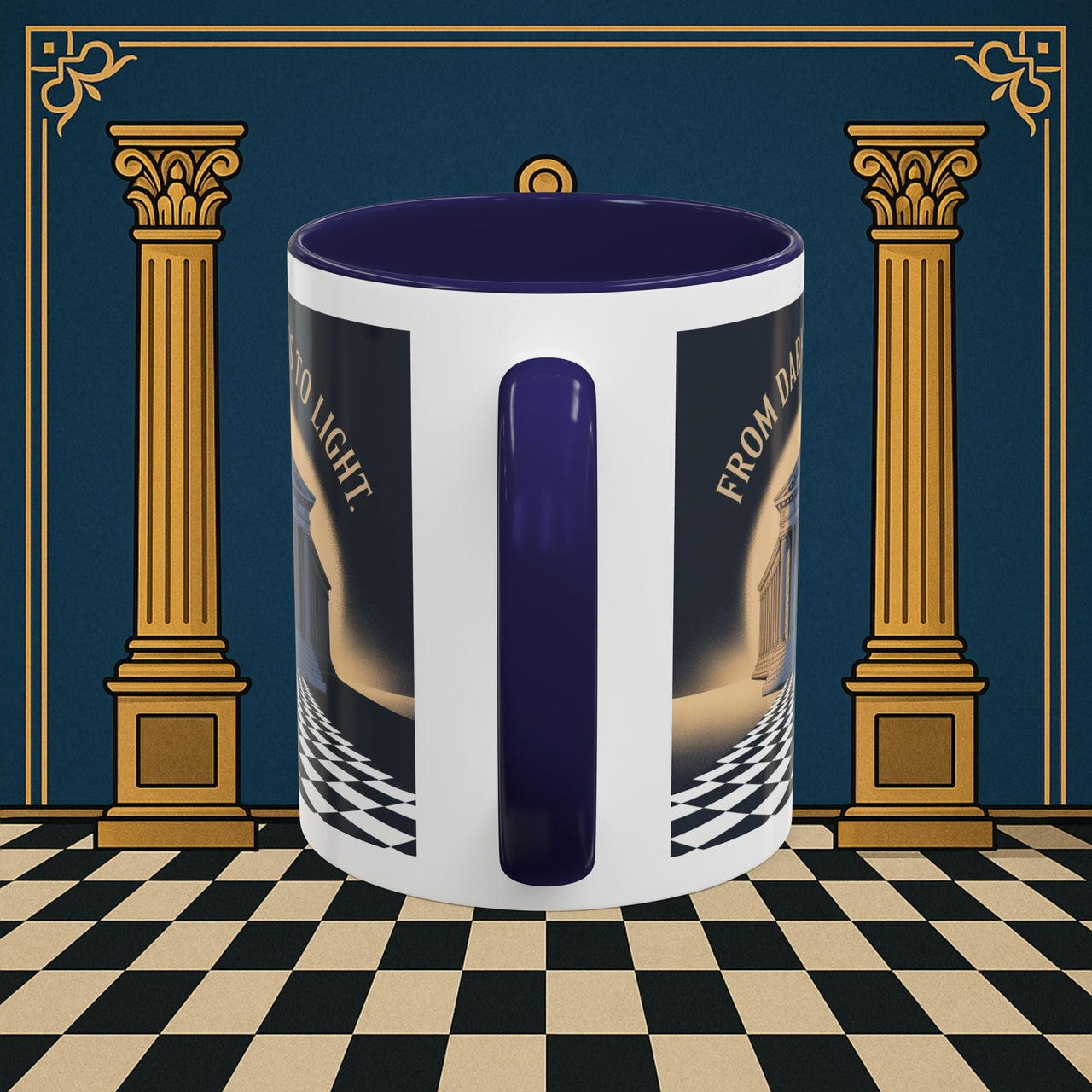 Premium Ready to Go Freemason Design | Entered Apprentice From Darkness to Light - Masonic Mugs