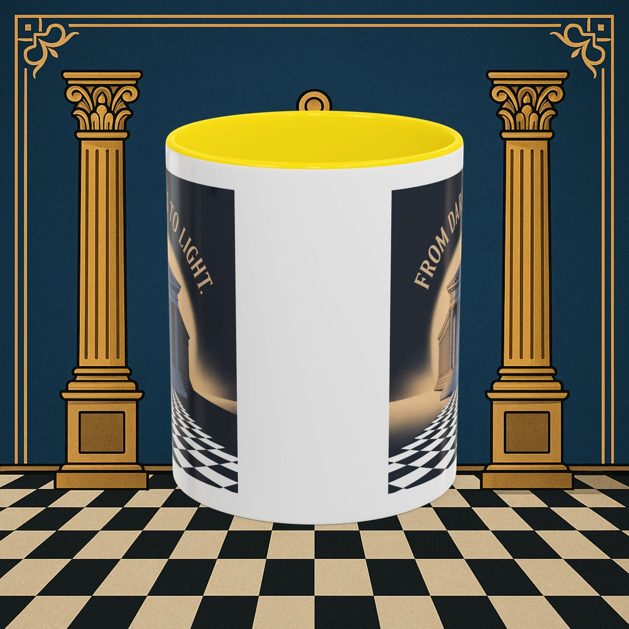 Premium Ready to Go Freemason Design | Entered Apprentice From Darkness to Light - Masonic Mugs