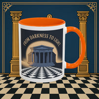 Premium Ready to Go Freemason Design | Entered Apprentice From Darkness to Light - Masonic Mugs