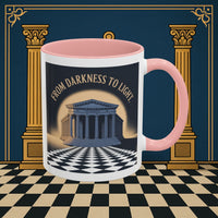 Premium Ready to Go Freemason Design | Entered Apprentice From Darkness to Light - Masonic Mugs