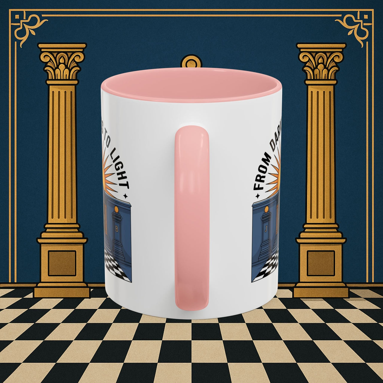 Premium Ready to Go Freemason Design | Entered Apprentice From Darkness to Light - Masonic Mugs