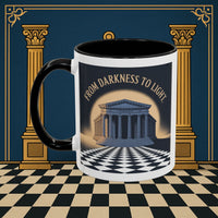 Premium Ready to Go Freemason Design | Entered Apprentice From Darkness to Light - Masonic Mugs