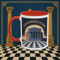 Premium Ready to Go Freemason Design | Entered Apprentice From Darkness to Light - Masonic Mugs
