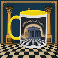 Premium Ready to Go Freemason Design | Entered Apprentice From Darkness to Light - Masonic Mugs