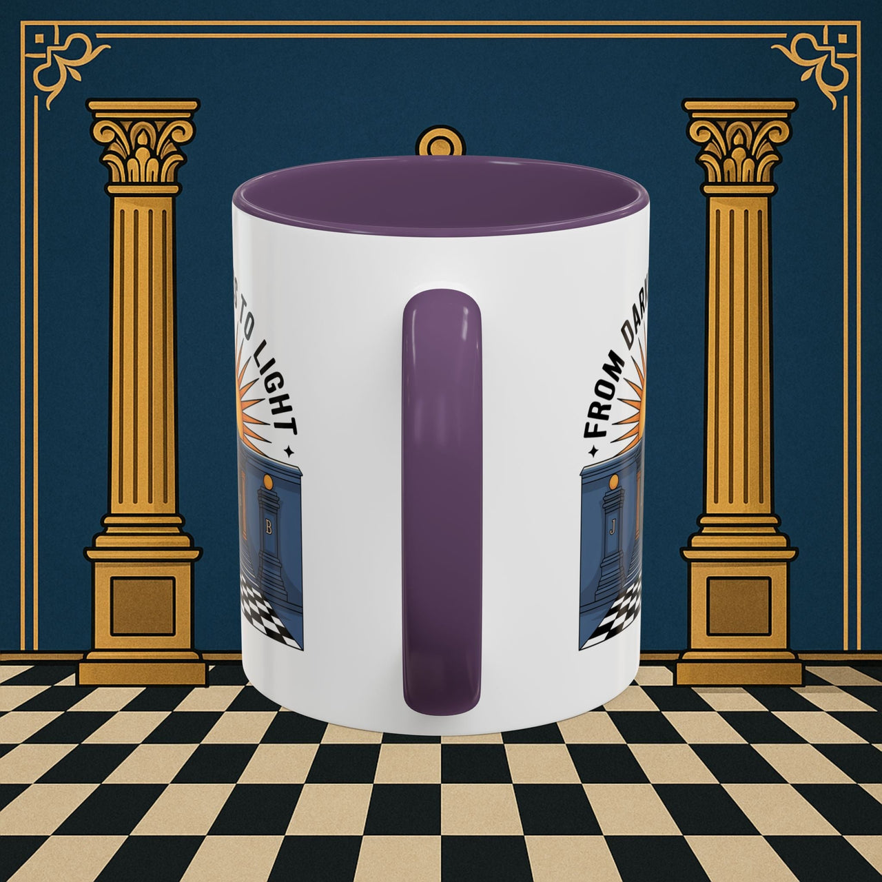 Premium Ready to Go Freemason Design | Entered Apprentice From Darkness to Light - Masonic Mugs
