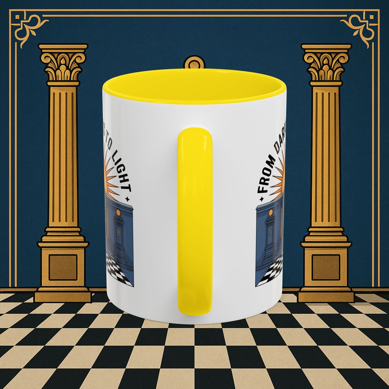 Premium Ready to Go Freemason Design | Entered Apprentice From Darkness to Light - Masonic Mugs