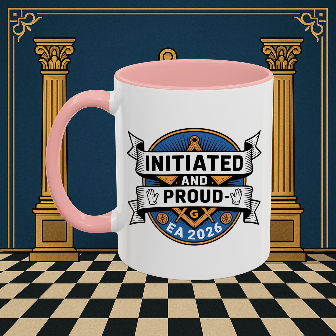 Premium Ready to Go Freemason Design | Entered Apprentice Initated and Proud 2025 - Masonic Mugs