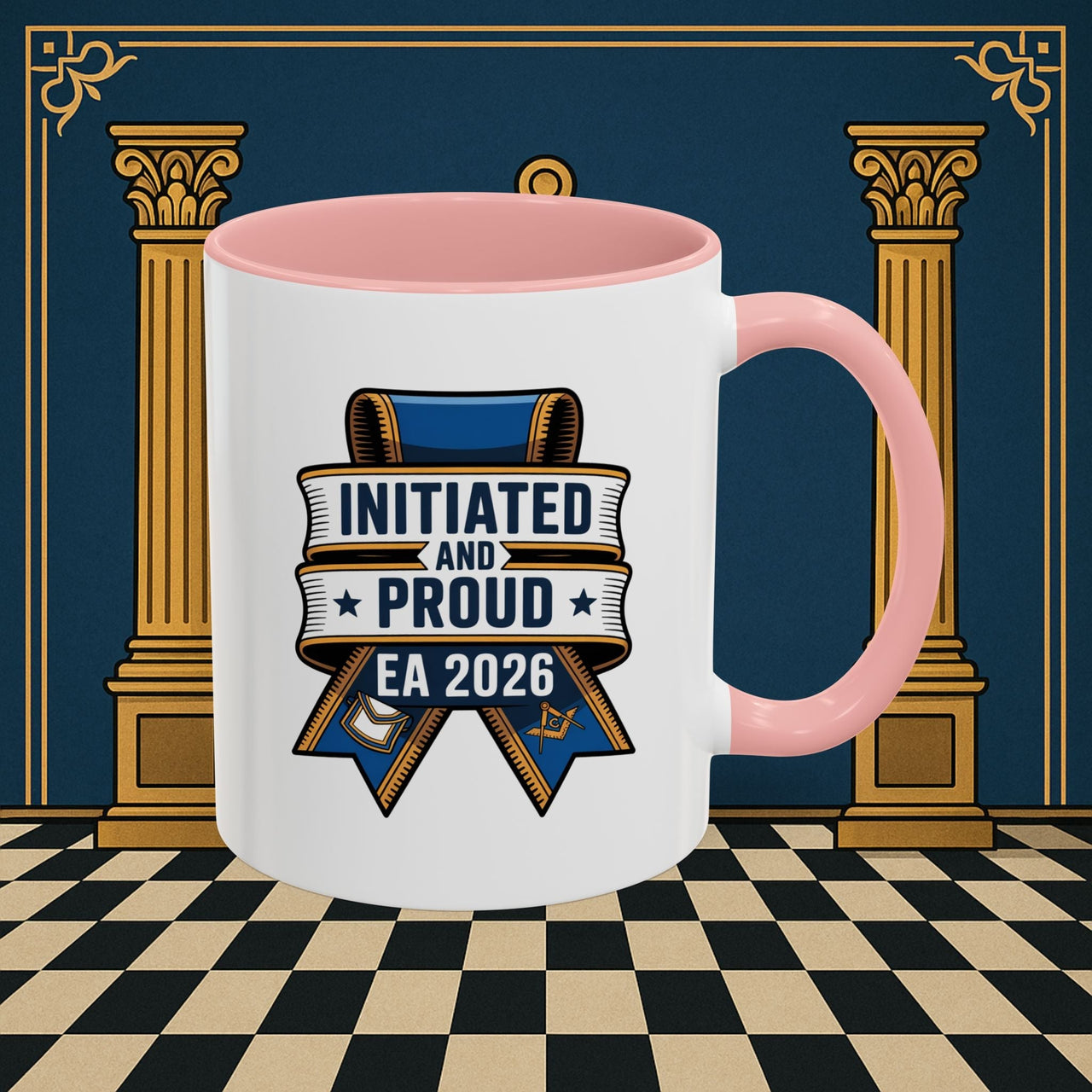 Premium Ready to Go Freemason Design | Entered Apprentice Initiated and Proud 2025 - Masonic Mugs