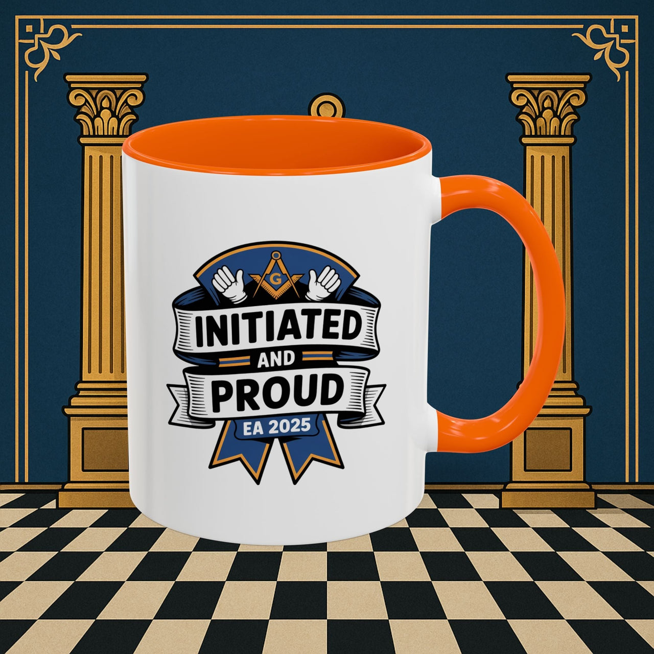 Premium Ready to Go Freemason Design | Entered Apprentice Initiated and Proud 2025 - Masonic Mugs