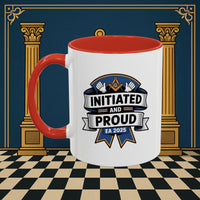 Premium Ready to Go Freemason Design | Entered Apprentice Initiated and Proud 2025 - Masonic Mugs