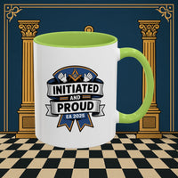 Premium Ready to Go Freemason Design | Entered Apprentice Initiated and Proud 2025 - Masonic Mugs