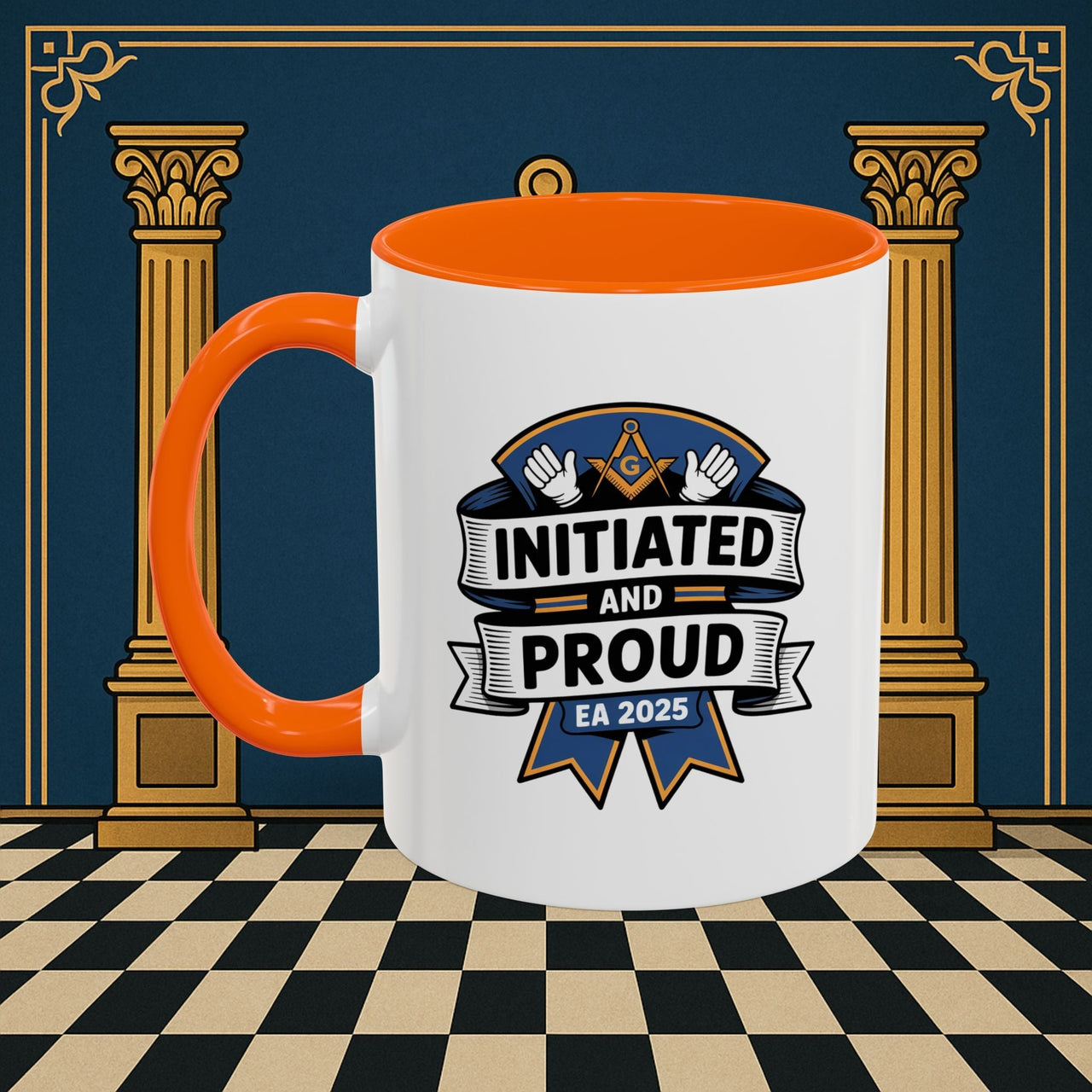 Premium Ready to Go Freemason Design | Entered Apprentice Initiated and Proud 2025 - Masonic Mugs