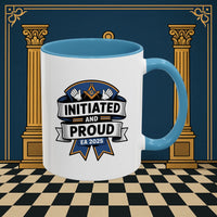 Premium Ready to Go Freemason Design | Entered Apprentice Initiated and Proud 2025 - Masonic Mugs