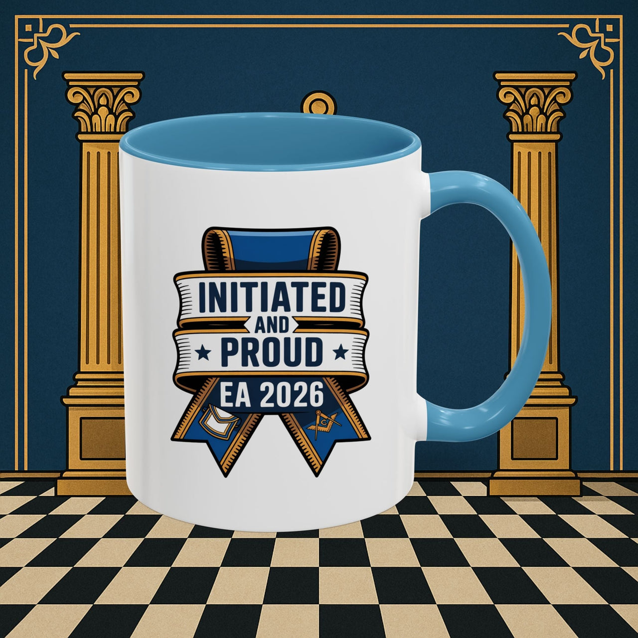 Premium Ready to Go Freemason Design | Entered Apprentice Initiated and Proud 2025 - Masonic Mugs