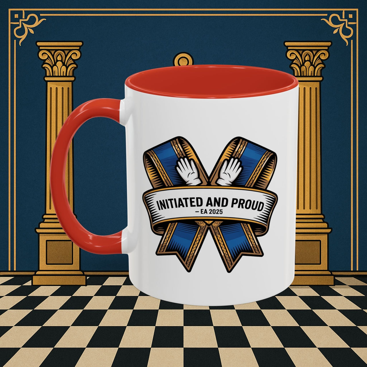 Premium Ready to Go Freemason Design | Entered Apprentice Initiated and Proud 2025 Ready to Go - Masonic Mugs
