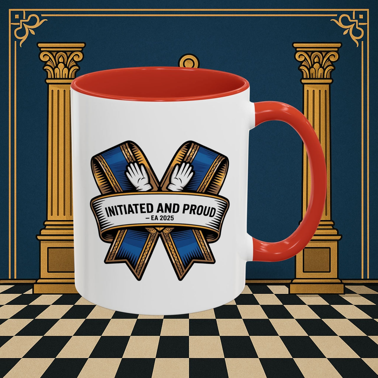 Premium Ready to Go Freemason Design | Entered Apprentice Initiated and Proud 2025 Ready to Go - Masonic Mugs