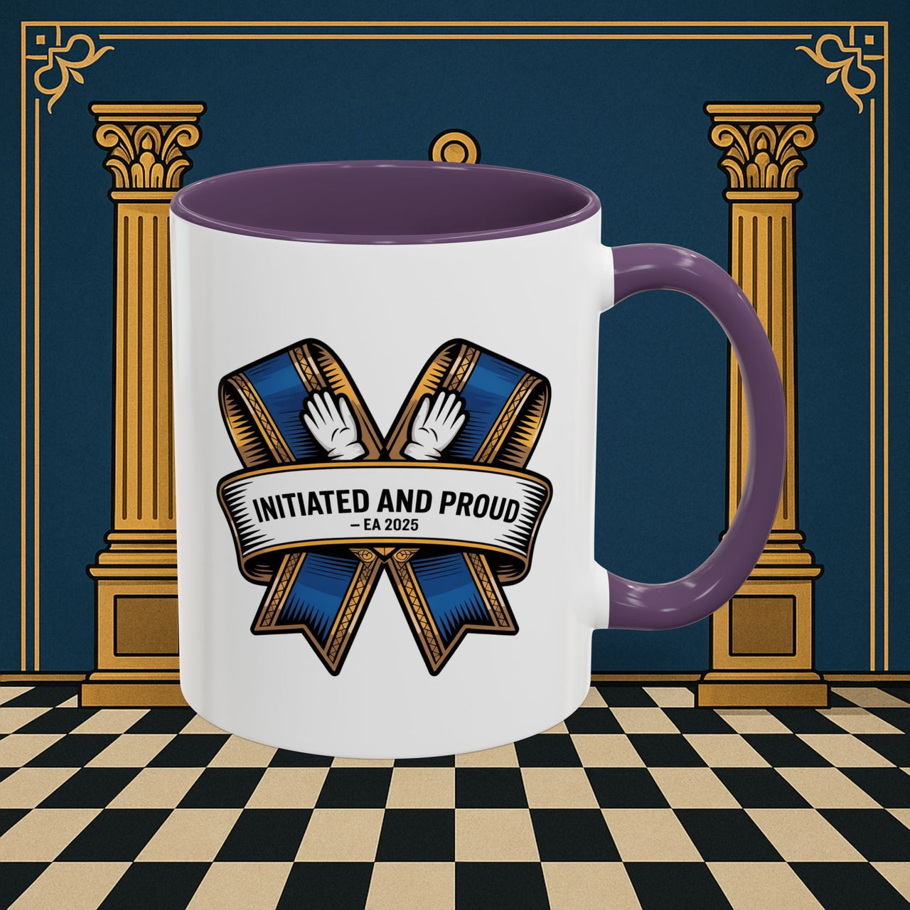 Premium Ready to Go Freemason Design | Entered Apprentice Initiated and Proud 2025 Ready to Go - Masonic Mugs