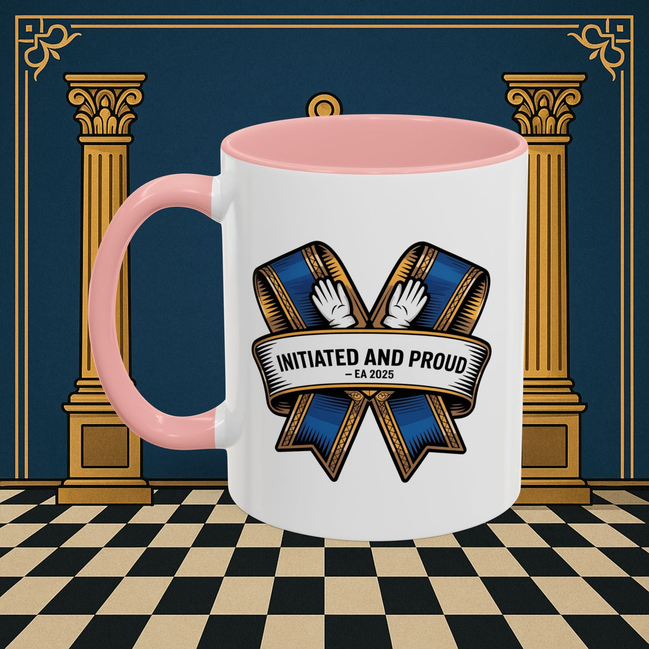Premium Ready to Go Freemason Design | Entered Apprentice Initiated and Proud 2025 Ready to Go - Masonic Mugs