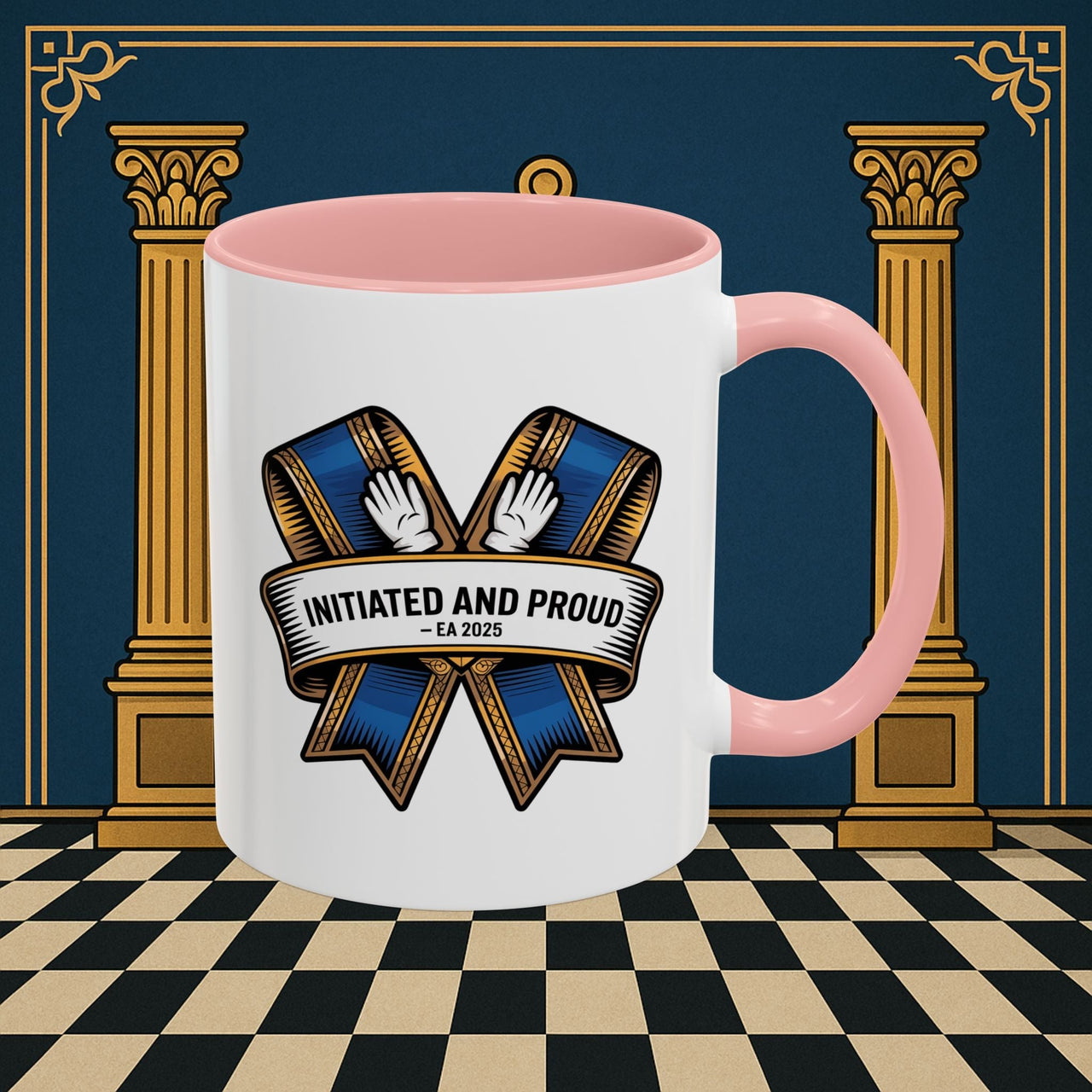 Premium Ready to Go Freemason Design | Entered Apprentice Initiated and Proud 2025 Ready to Go - Masonic Mugs